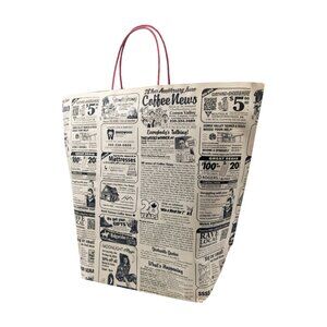 Greenii Large Handmade Newsprint Paper Bags Recyclable Paper Grocery Bags